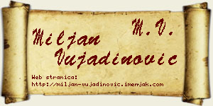 Miljan Vujadinović vizit kartica